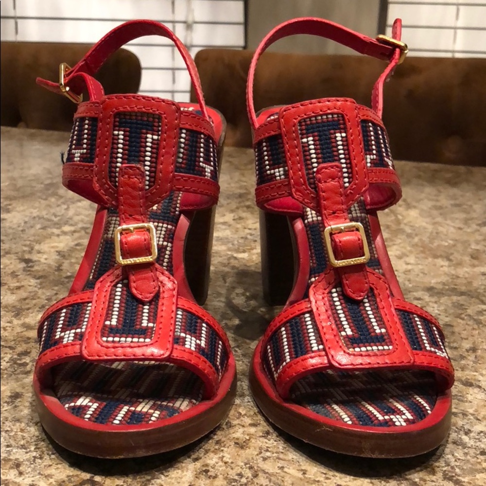 Tory Burch Stacked Heel Sandle